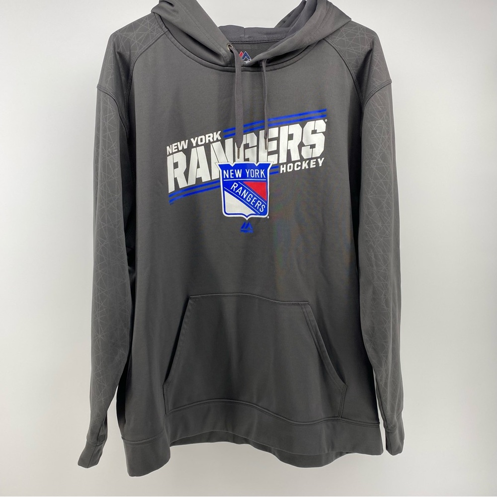New York Rangers Men’s XXL Majestic Grey Pullover Hoodie